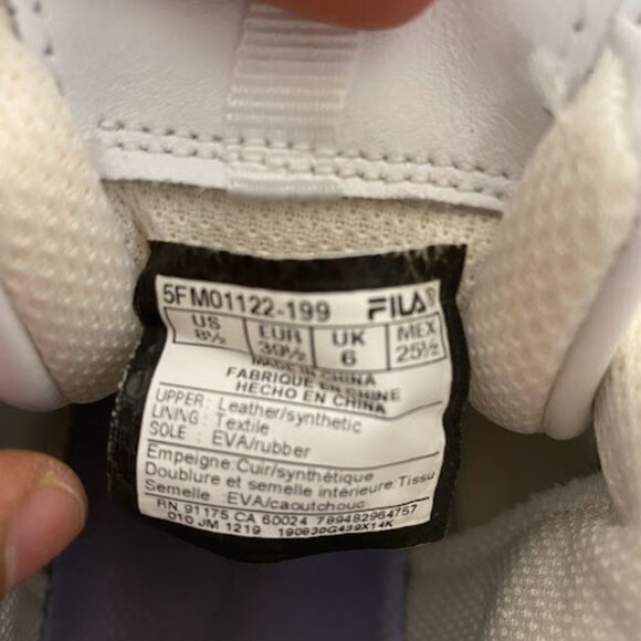 Fila White Iridescent Holographic Disruptor 2 Premium Women’s Sneakers Size 8.5 - Picture 12 of 16